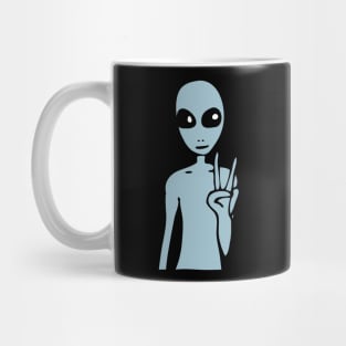 We Come In Peace (blue) Mug